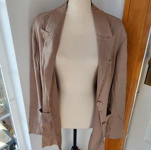 NWT Monrow Dusk Oversized Linen-Blend Blazer, XL - Picture 12 of 16